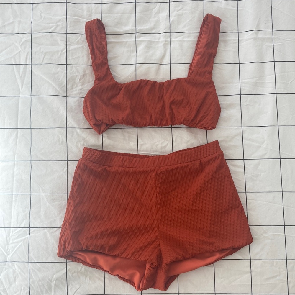 Sophisticated Fella Swimsuit—Boy Shorts and Squareneck Bra